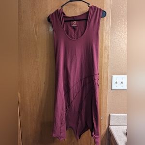 Maroon Pixie Hood Dress by Luna Designs, Large